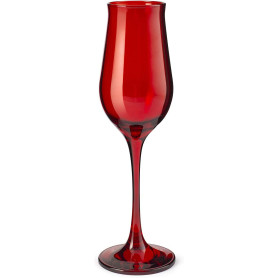 WAVY ROSSO 6 CALICI VETRO FLUTE