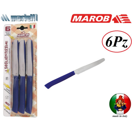 MARIETTI COLTELLI TAVOLA 6PZ CM.11 BLU