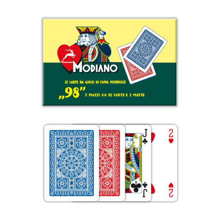 MODIANO POKER 2 MAZZI DA 52 CARTE+2MATTE