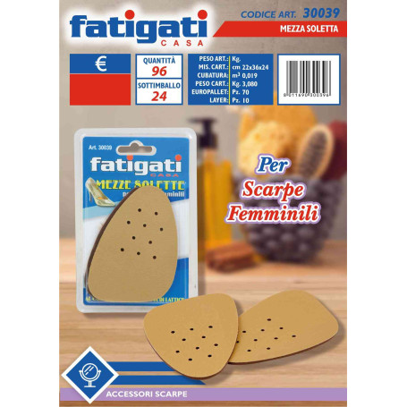 FATIGATI MEZZA SOLETTA X SCARPE FEMMINI