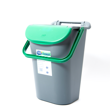 B&F TOWER BIN 40LT C/MANIGLIONE VERDE