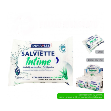 FARMALINE SALVIETTE INTIME 20PZ ALOE