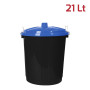 RECA BIDONE MAXI BIN 21LT NERO+COP BLU