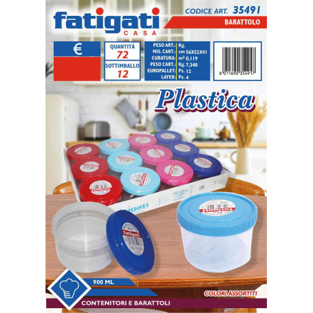 FATIGATI BARATTOLO PLASTICA 900ML