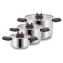 BAVARIA SET CASSERUOLE 6PZ INOX 16/20/24