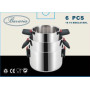 BAVARIA SET CASSERUOLE 6PZ INOX 16/20/24