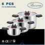 BAVARIA SET CASSERUOLE 6PZ INOX 16/20/24