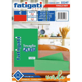 FATIGATI TOVAGLIA PARTY 137X180CM VERDE