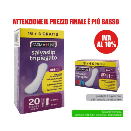 FARMALINE SALVASLIP TRIPIEGATO 20PZ