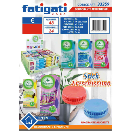 FATIGATI DEOD. AMBIENTE GEL 2PZ. STICK F