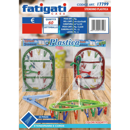 FATIGATI STENDINO PLASTICA 20 PINZE