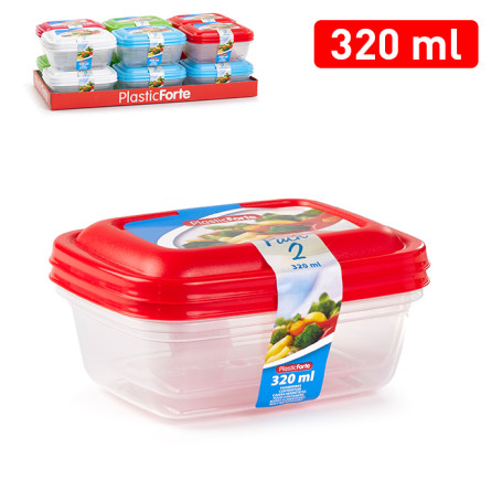 PLASTICFORTE SET 2 CONTENITORI 320ML