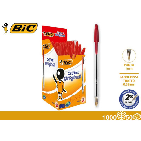 BIC PENNA CRISTAL ROSSO 1PZ