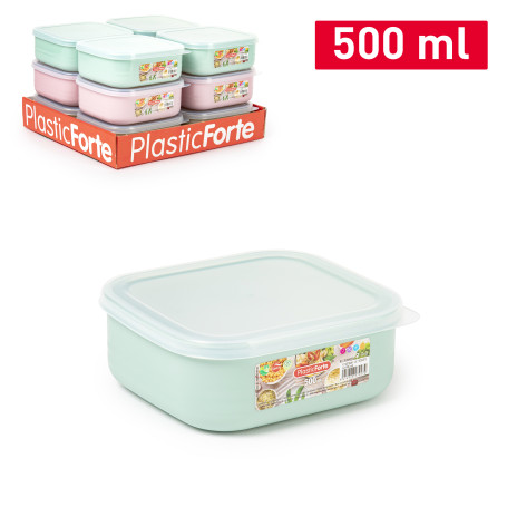 PLASTICFORTE CONTEN BENTO QUADRATO 500ML