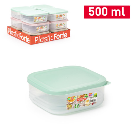 PLASTICFORTE CONTEN BENTO QUADRATO 500ML