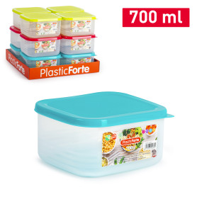 PLASTICFORTE CONTEN BENTO QUADRATO 700ML