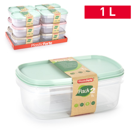 PLASTICFORTE PACK 2 CONTENITORI 1LT