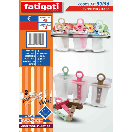 FATIGATI FORME X GELATO 6 POSTI