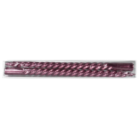 PARTENOPE SET 2 CANDELE TORCI 30CM ROSA