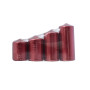 PARTENOPE SET 4 CANDELE PILAR ROSSO