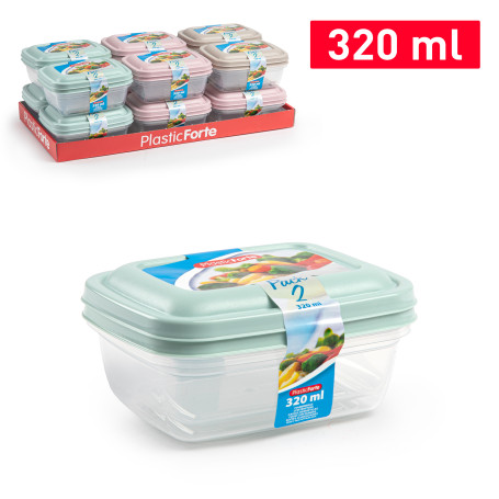 PLASTICFORTE SET 2 CONTENITORI 320ML