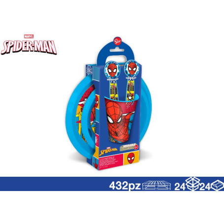 EOL FOOD PIATTI+BICCH+POSAT 5PZ SPIDERMA