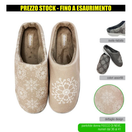 DISBEE PANTOFOLA DONNA FIOCCO DI NEVE