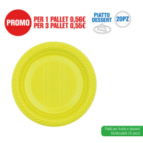 IRGE PIATTI DESSERT 20PZ GIALLO