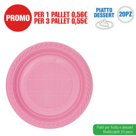 IRGE PIATTI DESSERT 20PZ ROSA