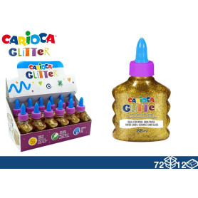 CARIOCA COLLA 88ML GLITTER 12PZ ORO