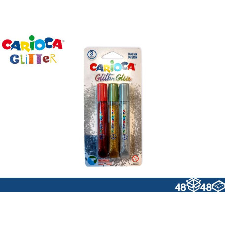 CARIOCA COLLA 10,5ML 3PZ OTO/ARG/ROSSO