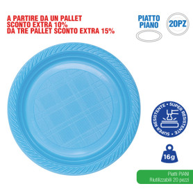 IRGE PIATTI PIANI 20PZ AZZURRO BABY