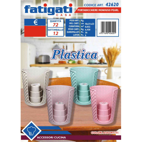 FATIGATI PORTABICCHIERE MONOUSO PEARL