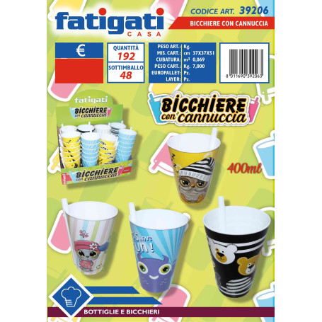 FATIGATI BICCHIERE CON CANNUCCIA 400ML