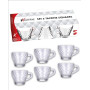 KASAVIVA SET 6 TAZZINE CAFFE' VETRO 90ML