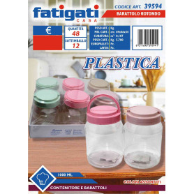 FATIGATI BARATTOLO PLASTICA ROTONDO 1LT