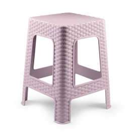 PLASTICFORTE SGABELLO RATTAN ROSA GRAND