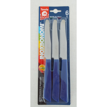 BONOMI COLTELLI TAVOLA 6PZ 30006 BLU