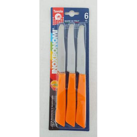 BONOMI COLTELLI TAVOLA 6PZ 30006 ARANCIO