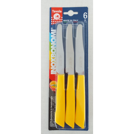 BONOMI COLTELLI TAVOLA 6PZ 30006 GIALLO