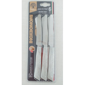 BONOMI COLTELLI TAVOLA 6PZ WOOD SBIANCAT