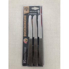 BONOMI COLTELLI TAVOLA 6PZ WOOD FANGO