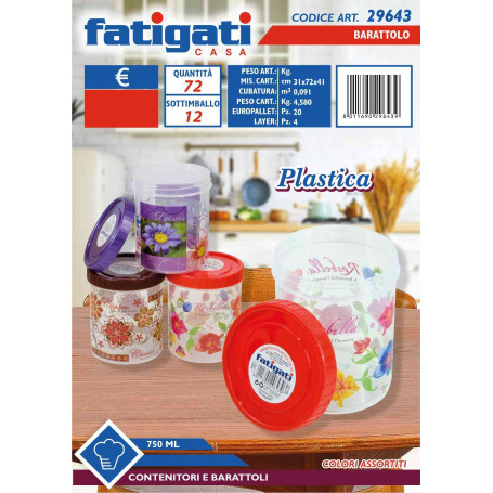 FATIGATI BARATTOLO PLASTICA 750ML