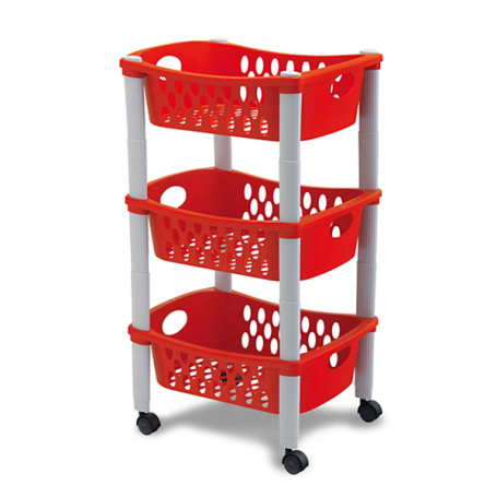 STEFANPLAST CARRELLO FRUTTA OTELLO ROSSO