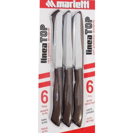 MARIETTI TOP COLTELLO 6PZ CM.11 MARRONE