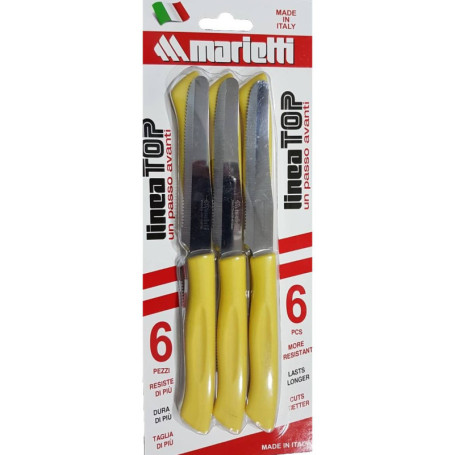 MARIETTI TOP COLTELLO 6PZ CM.11 GIALLO