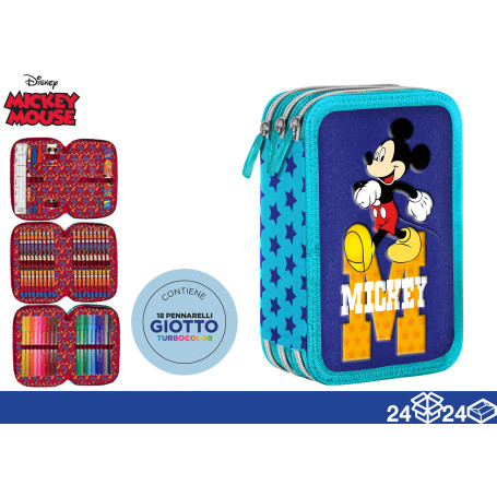 GIOTTO ASTUCCIO 3ZIP MICKEY