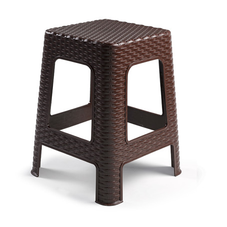 PLASTICFORTE SGABELLO RATTAN WENGUE GRAN