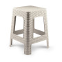 PLASTICFORTE SGABELLO RATTAN MARRONE