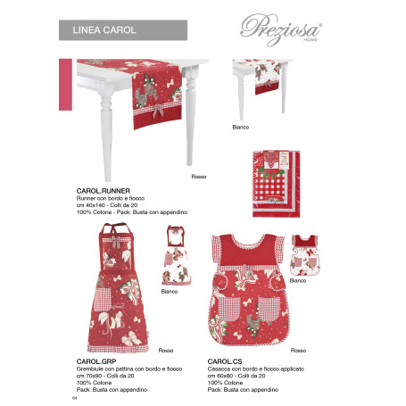 PREZIOSA RUNNER 40X140 CAROL ROSSO